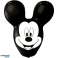 Disney Mickey Mouse latex balloon with ears 56 cm pack of 4 black and red color in blister packaging image 1