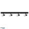 RIO SP 4. wall and ceiling fixture. GU10 max. 4x60W. IP20. black image 1
