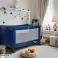 Reisebett Promedix 125x65x74cm blau mit Rollen Schutzbezug PR 803 B Bild 1