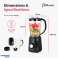 Blender, 500 W, 1.5 l, 2 speeds + Pulse function, Black image 5