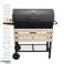 GARTEN-HOLZKOHLEGRILL 2 CHROMGITTER 2 REGALE ASCHENKASTEN THERMOMETER STAHL Bild 2