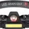 PR-1031 LED priekšējais lukturis - USB uzlādējams - ūdensizturīgs - kempingam, pastaigām ar suni attēls 1
