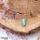 Collier en acier inoxydable en cristal de roche plaqué or 14 carats NST1584M photo 1