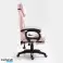 STUDENT swivel gaming chair, footrest and massage pillow pink KO23R image 3