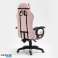 STUDENT swivel gaming chair, footrest and massage pillow pink KO23R image 4