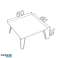 ILLIA QUADRATISCHER COUCHTISCH IN WEISS UND ROBERE 60X60 MT190403 Bild 2