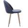 Upholstered chair / armchair velvet cover in the colour anthracite oak coloured metal frame image 1