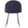 Upholstered chair / armchair velvet cover in the colour anthracite oak coloured metal frame image 2