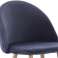 Upholstered chair / armchair velvet cover in the colour anthracite oak coloured metal frame image 3