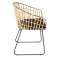 Rattan Stuhl (Wolf) Natur mit schwarzem Gestell, inkl. Sitzkissen Bild 3