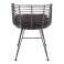Chair made of wicker (Wolf) Anthracite with black frame, incl. seat cushion image 1