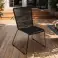 Chaise d’extérieur chaise de jardin en corde de couleur noir, cadre noir photo 1