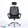 POLTRONA UFFICIO COLIN 46X62X107 CM. IN TESSUTO E MESH NERO E BASE CROMATA foto 1