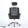 POLTRONA UFFICIO COLIN 46X62X107 CM. IN TESSUTO E MESH NERO E BASE CROMATA foto 3