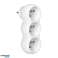 Splitter 3x2P Z &quot;snowman&quot; with top plug. white image 1