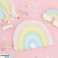 Serviettes de table Couleurs arc-en-ciel pastel 23 cm 16 pièces photo 2
