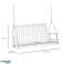 GARDEN SWING Banco Colgante de Madera Blanco 2 Plazas 69 x 117cm fotografía 5