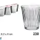 Liquidacion Pack 3 vasos cristal agua Rayas 230 ml 8,2x8,2x9cm fotografía 3