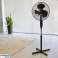 FLOOR FAN STANDING FAN POWERFUL 40W SILENT 3 BLADES BLACK LARGE image 3
