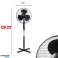 FLOOR FAN STANDING FAN POWERFUL 40W SILENT 3 BLADES BLACK LARGE image 1