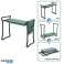 Opklapbare kruk, stoel, 3-in-1 tuinknieler met zakken 60 x 49 x 25 cm KRT04 foto 5