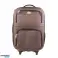 New set of 3 fabric suitcases SPACE in brown image 1