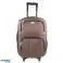 New set of 3 fabric suitcases SPACE in brown image 3