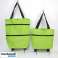Collapsible shopping bag with wheels FOLDNCARRY green image 1