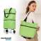 Collapsible shopping bag with wheels FOLDNCARRY green image 3