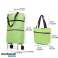 Collapsible shopping bag with wheels FOLDNCARRY green image 5