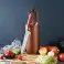 Ensemble de couteaux de cuisine avec un support en plastique et un décor en cuivre doré – photo 5