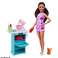 Puppen- und Küchenspielset mit Katze und Zubehör Barbie Bild 1