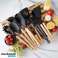 Conjunto de ferramentas de cozinha de silicone – 12 pcs preto com cabos de madeira foto 2