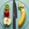 Set of kitchen knives with marble pattern and stand - 8 pcs image 5