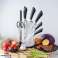 Ensemble de couteaux de cuisine avec manche noir et support - 8 pcs photo 5