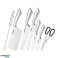 Set de couteaux de cuisine en acier inoxydable et avec support – 8 pièces photo 1