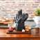 Ensemble de couteaux de cuisine avec motif marbré et ustensiles de cuisine - 6 pièces photo 2