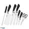 Ensemble de couteaux de cuisine avec manche noir et support - 8 pcs photo 4