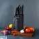 Ensemble de luxe de couteaux de cuisine avec support en marbre – 6 pièces photo 1