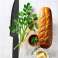 Set of kitchen knives with marble pattern and stand - 8 pcs image 6