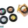 Onderzetters 4 stuks VINYL RETRO foto 1