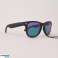 Sorte &amp;#039;Distressed&amp;#039; wayfarer solbriller med spejl-linser 2217-04 billede 1