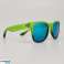 Vert &amp;#039 ; En détresse&amp;#039 ; Wayfarer Lunettes de soleil avec verres miroir 2217-50 photo 1