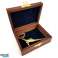 Brass corkscrew and opener Fish in a wooden box image 1