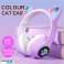 Wireless headphones with cat ears B39M purple image 3