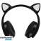 Casque sans fil avec oreilles de chat B39M noir photo 2