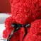Ours en peluche en roses 25 cm rouge avec un nœud dans une boîte cadeau photo 3
