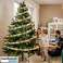 Ruban de Noël avec décorations LED 2M or photo 3