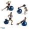 AQUA SPORT POWERSTRECH ANTIBURST GYMNASTIKKBALL ROSA 75CM AS0075 bilde 1