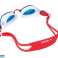 SPEEDO SCHWIMMBRILLE HYDROPURE JR WEISS BLAU ROT 8-126723083 Bild 3